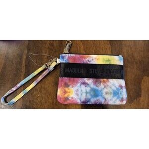 NWOT Steve Madden Tie Dye Rainbow Wristlet Bag Purse Wallet Still Has Tag Loop